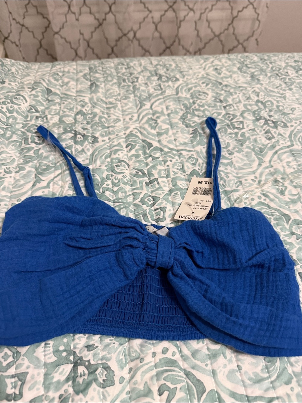 Discovery Royal Blue Knot-Front Crop Camisole